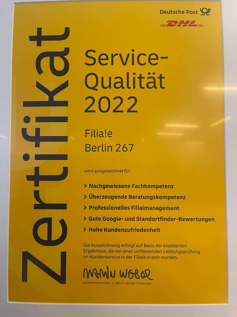 DHL-Gold-Zertifikat_Filialle_2022